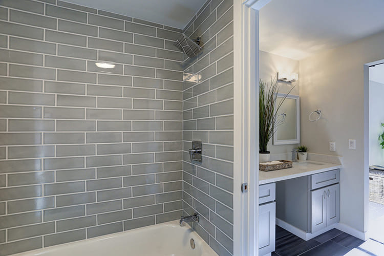 bathroom tile installation